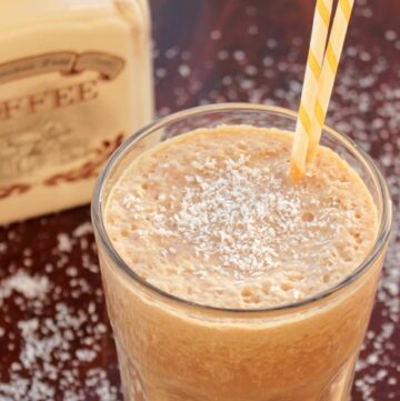 Skinny coffee milkshake served in a tall glass