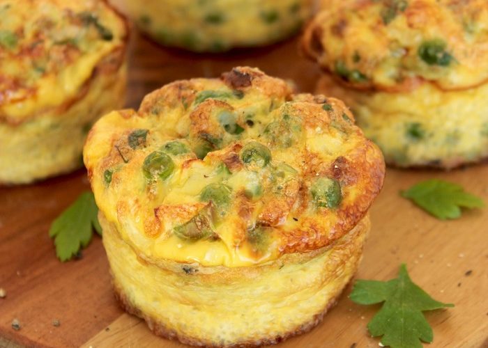 Green Veggies and Feta cheese Mini Frittata - The Petite Cook