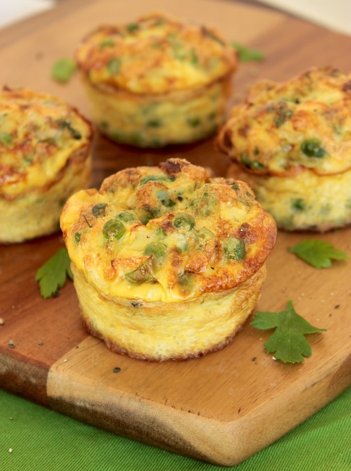 Green Veggies and Feta cheese Mini Frittata - The Petite Cook™