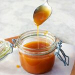 How To Make Homemade Salted Caramel Sauce - Step-by-step easy tutorial to master the delicious caramel sauce at home! recipe by www.thepetitecook.com