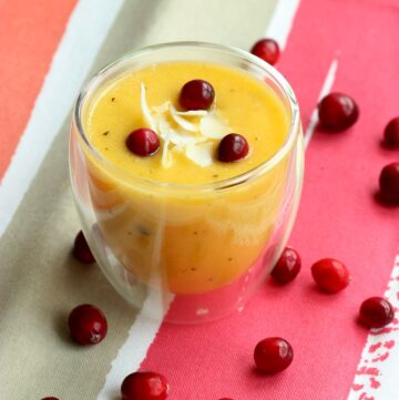 Mango, Pineapple and Cranberries Smoothie by The Petite Cook