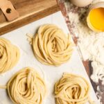 homemade pasta, image with text for Pinterest.