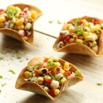 Mexican Taco Bowls with Mixed Bean Salsa - recipe by the petite cook