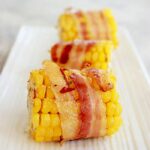 Bacon wrapped corn on the cob - easter bbq recipe - by the petite cook