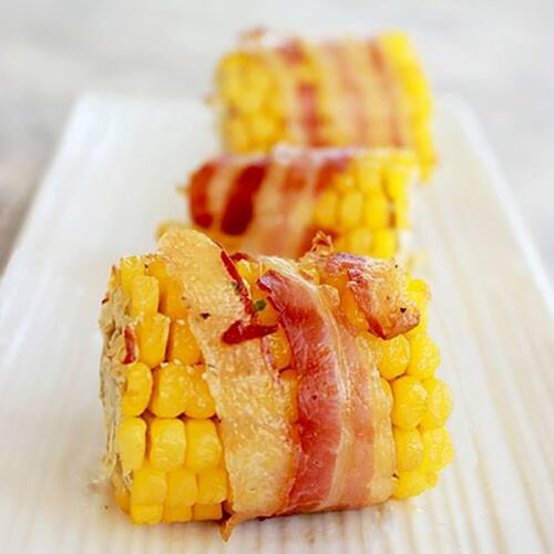 Bacon Wrapped Corn On The Cob The Petite Cook