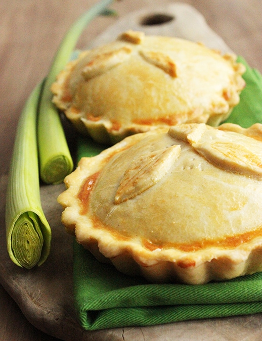 Traditional British Chicken & Mushroom Pie.