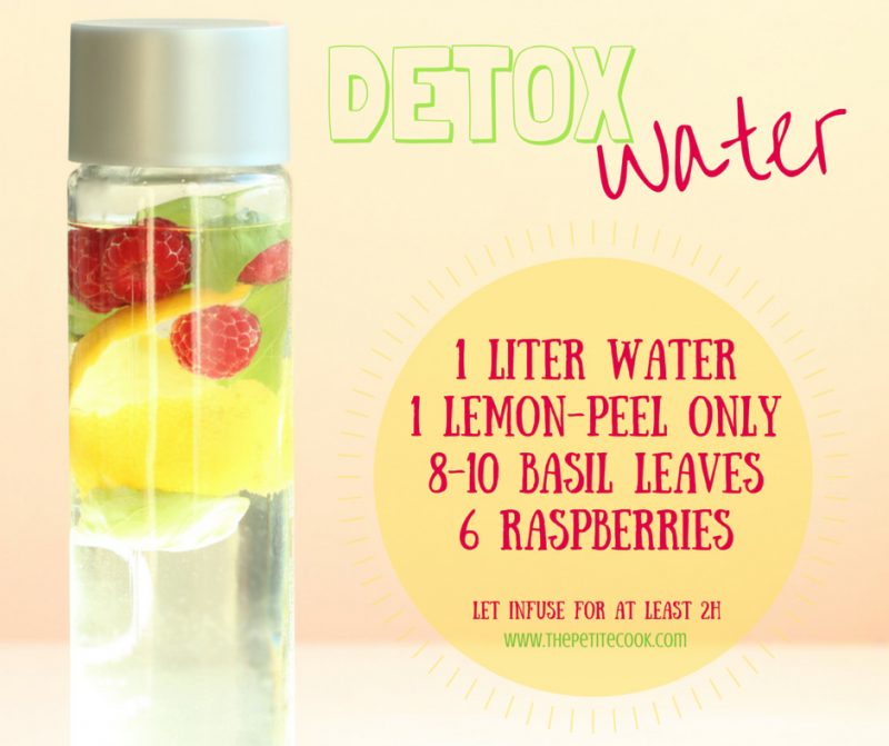 Raspberry and Lemon Detox Water - healthy recipes by www.thepetitecook.com
