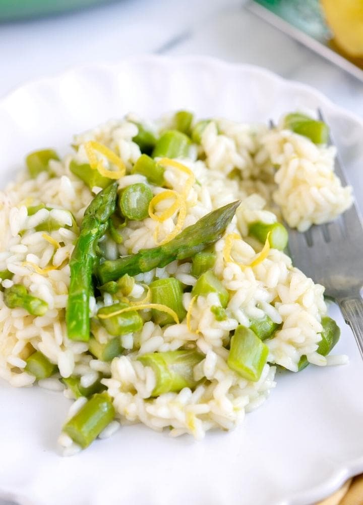 asparagus risotto.