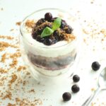 blueberry ricotta cheesecake with almond crumble - gluten free dessert recipe www.thepetitecook.com