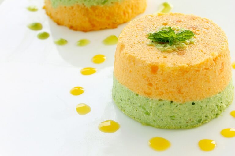 Souffle-like Pea & Carrot Flan