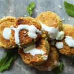 Healthy Awesome Baked Falafel- Golden-brown and crispy on the outside, fluffy melt-in-your-mouth and aromatic within, once you taste falafel it's impossible to live without - Vegetarian recipe by The Petite Cook