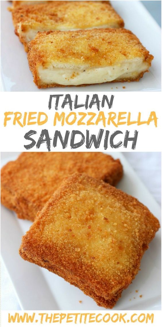 Italian Fried Mozzarella Sandwich The Petite Cook