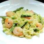 Fresh, light farfalle pasta with prawn and asparagus make Summer cooking effortlessly easy and quick! - Summer Pasta Salad recipe by The Petite Cook