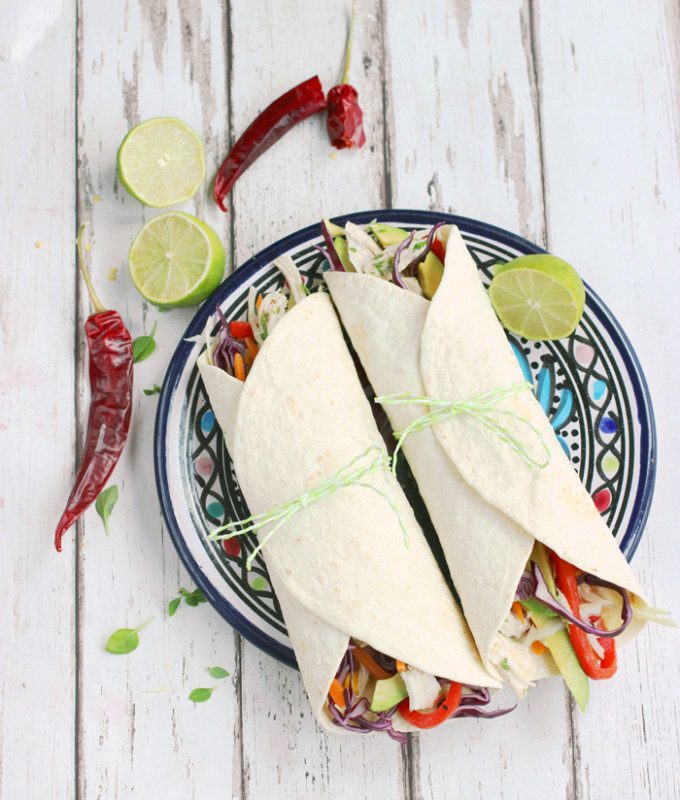 Quick and Easy Thai Chicken Tacos - Healthy Recipe by The Petite Cook