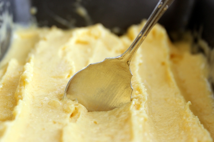 Easy Egg-free Mango Ice Cream is the best treat you can make to yourself on a hot summer day. Plus vegan option is also available.