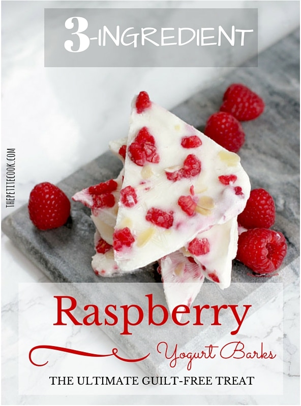 3-Ingredient Raspberry Yogurt Barks - Easy, Healthy and Gluten-free Snack