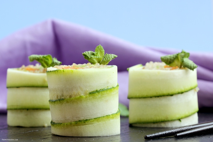 Vegan Zucchini Quinoa Sushi Rolls