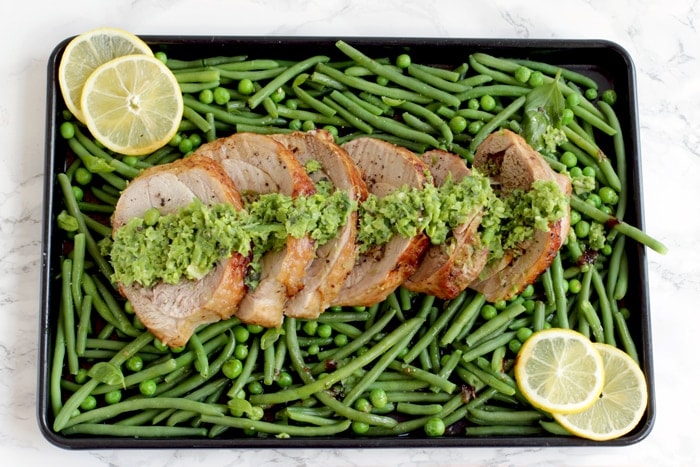 This Gluten-free Turkey Roulade with Basil and Pea Pesto makes a showstopping holiday meal in less than 1 hour, leaving you plenty of time to enjoy your guests company. Recipe from www.thepetitecook.com
