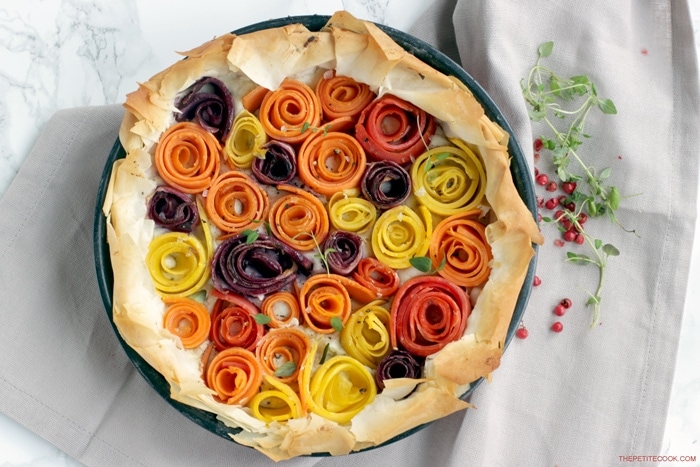 This light and vibrant maple-glazed carrot tart