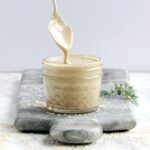 How To Make Tahini Sauce - Making your own homemade tahini sauce is easier than you think - You need only 2 ingredients to make a delicious sauce that will instantly upgrade all your healthy recipes. Vegan, Glutenfree and Dairyfree recipe by www.thepetitecook.com