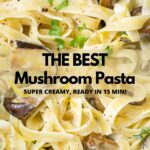 shiitake mushroom pasta image for pinterest