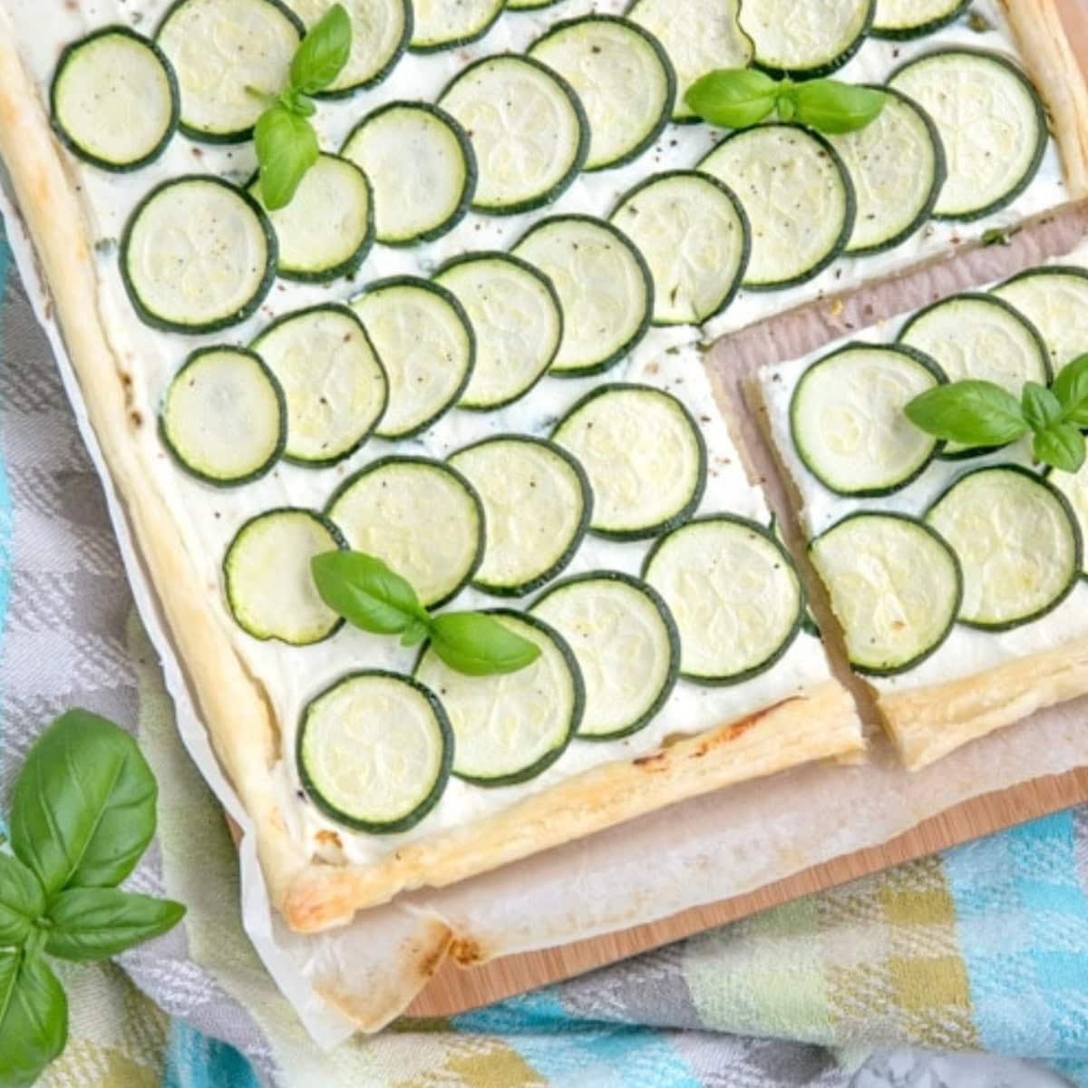 zucchini ricotta tart.