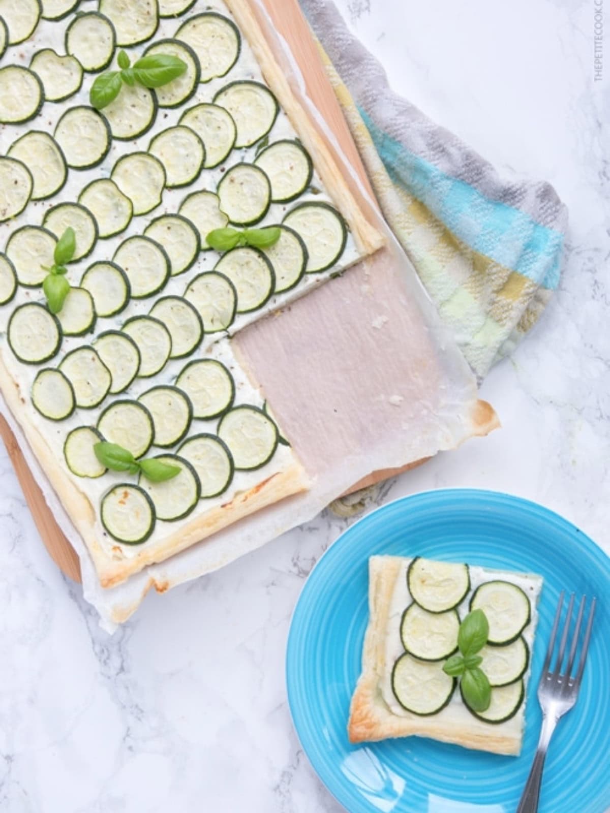 zucchini ricotta tart.