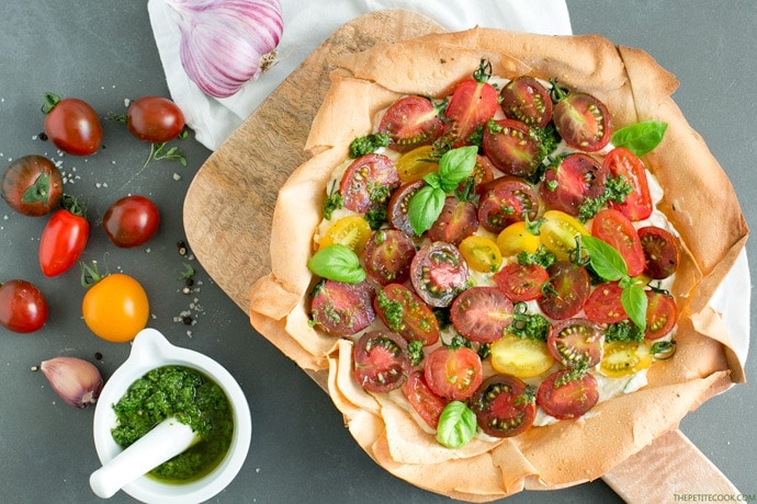 Heritage Tomato Phyllo Tart