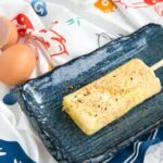 A basic 4-ingredient version of the traditional Japanese omelette - This easy Tamagoyaki makes a great protein-packed snack on the go in just 15 min. Recipe from www.thepetitecook.com