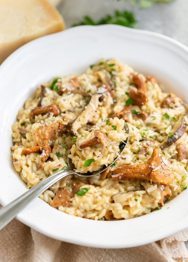 Italian mushroom risotto.