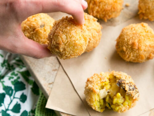 Mushroom Arancini Sicilian Rice Balls The Petite Cook 