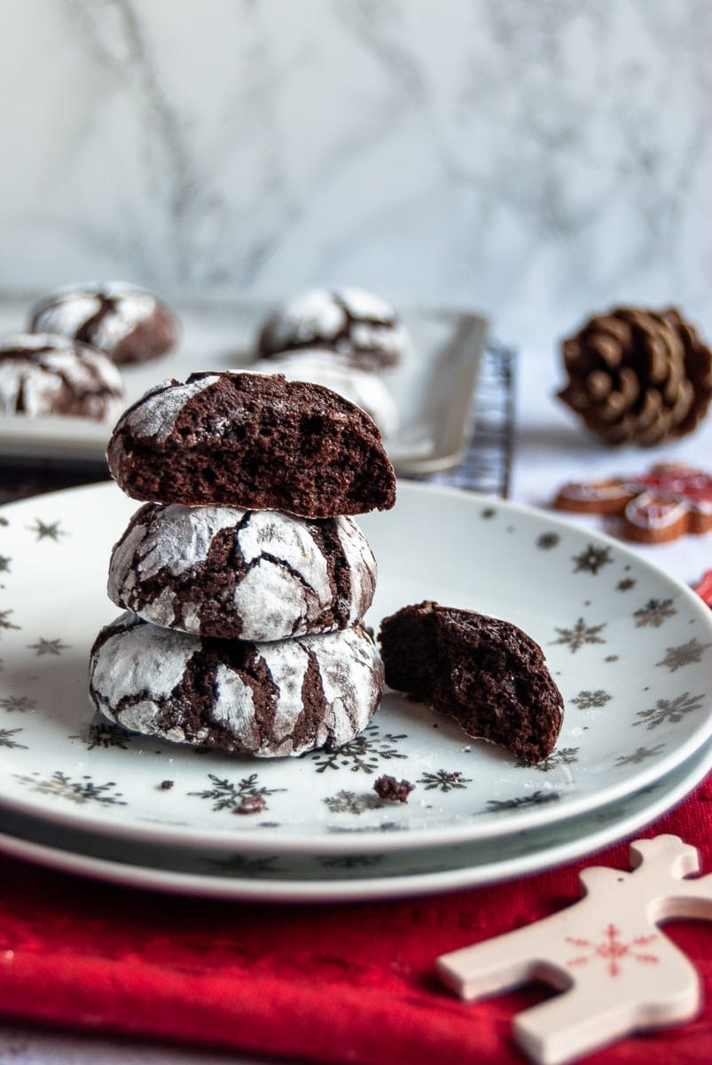 Chocolate crinkle cookies.