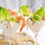 A healthy take on a British classic, this quick gluten-free no-mayo Salmon and Prawn Cocktail is the perfect starter for all the seafood lovers out there! Recipe from The Petite Cook - www.thepetitecook.com