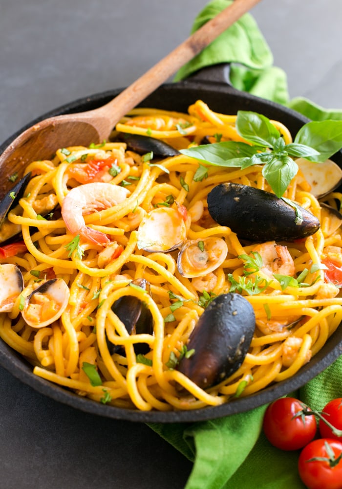 Quick Seafood Pasta - The Petite Cook™