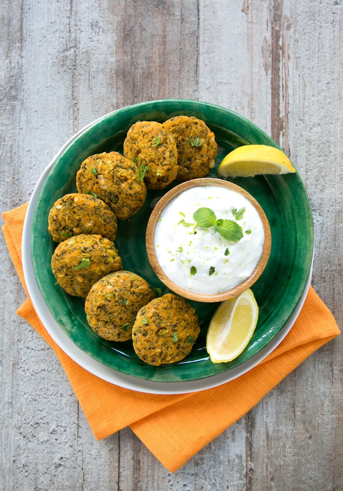 veggie sweet potato fritters on a plate