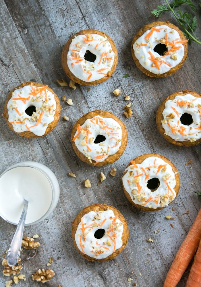 Carrot Cake Baked Donuts 