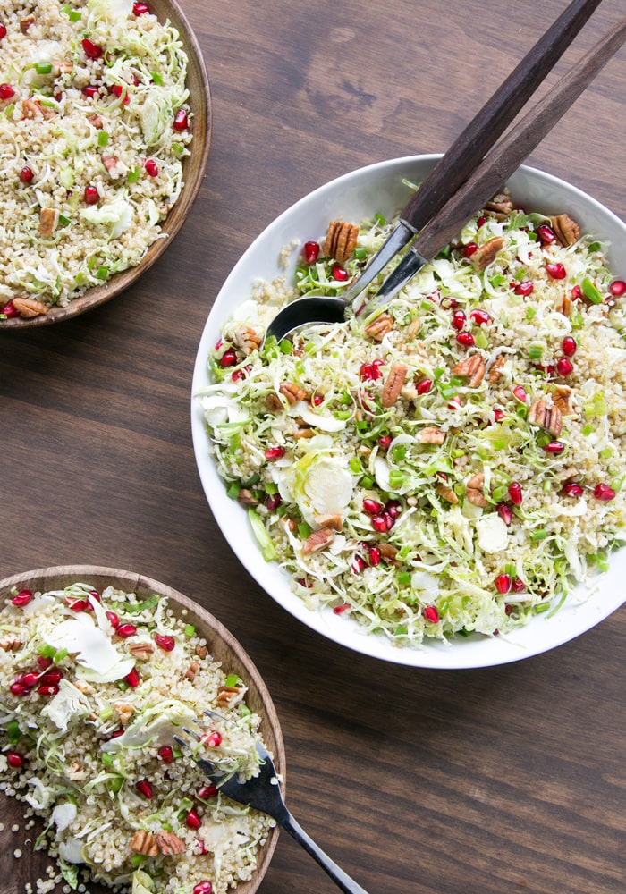 Quick #vegan and #glutenfree Winter Quinoa salad, loaded with seasonal flavour- An easy, healthy side dish that you’ll want to make over and over again! Recipe by The Petite Cook