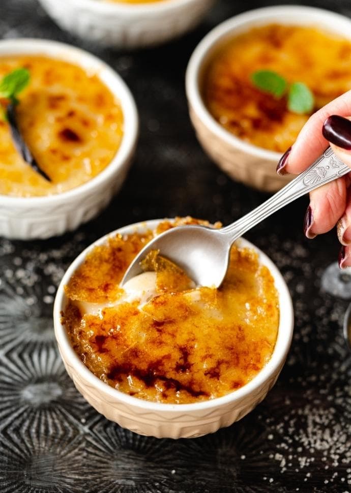 vegan creme brulee.