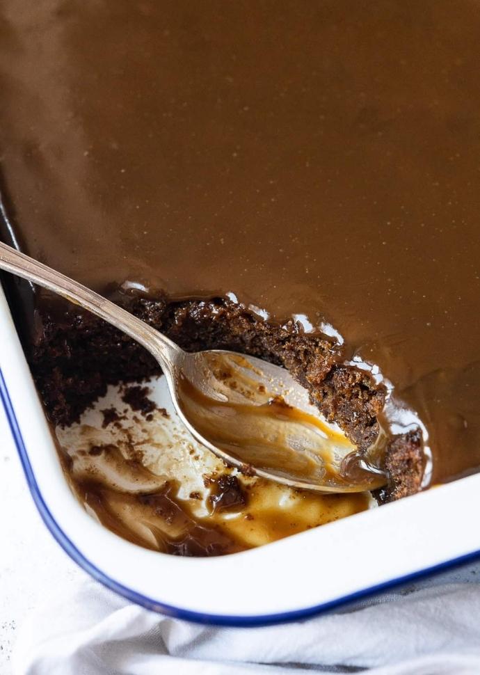 vegan sticky toffee pudding.