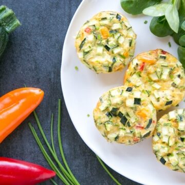 veggie omelet muffins and vegetables