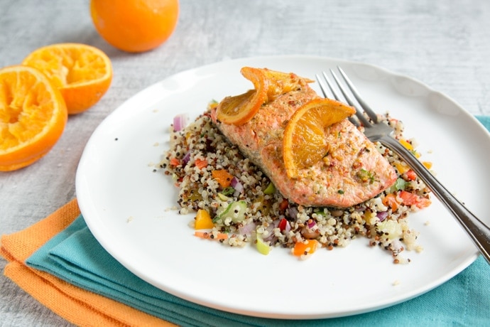 Orange Honey Pan-seared Salmon