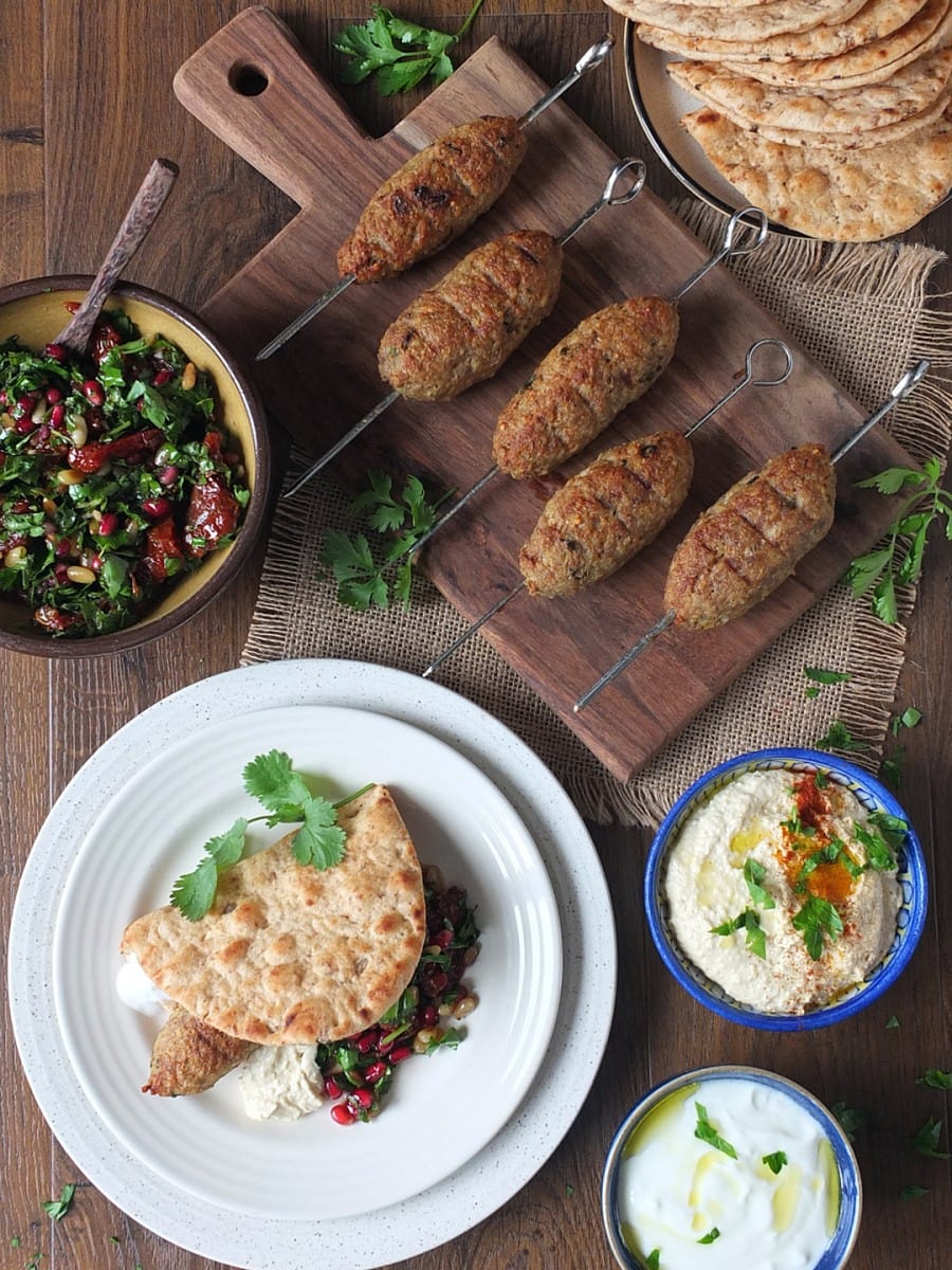 grilled lamb kibbeh skewers 