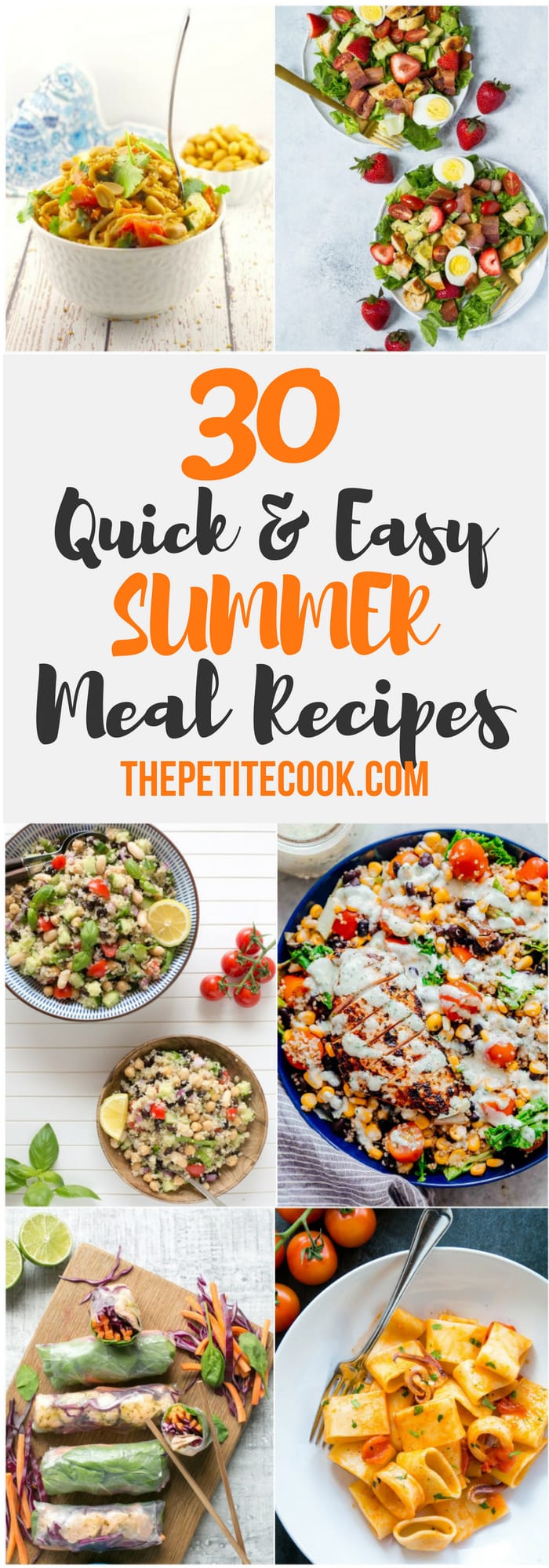 round up of 30 summer meal recipes