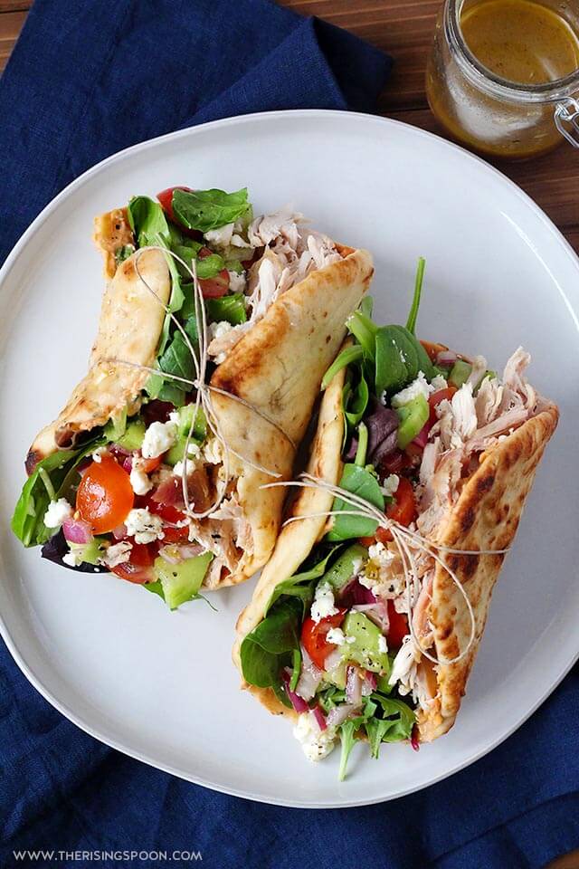 chicken wraps with hummus