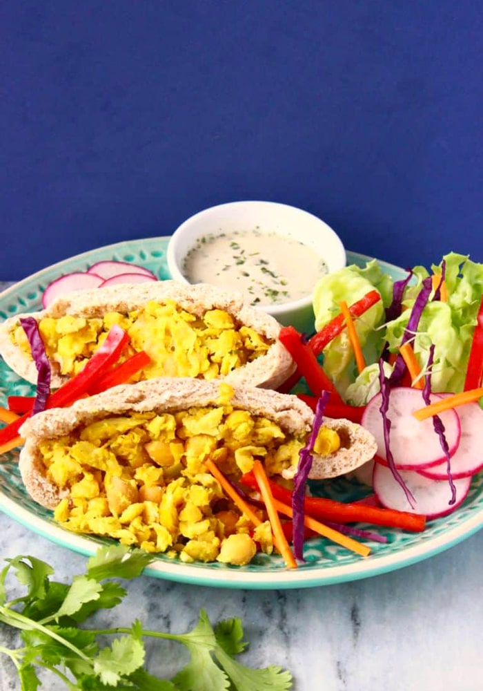 falafel salad in a pita