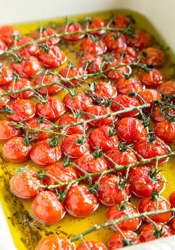 tomato confit in baking dish