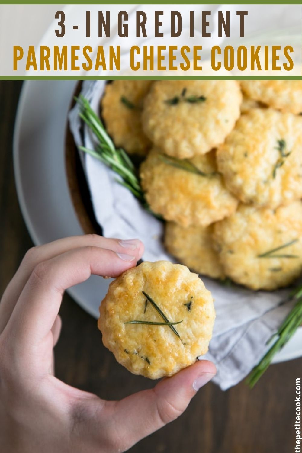 3Ingredient Parmesan Cookies The Petite Cook™