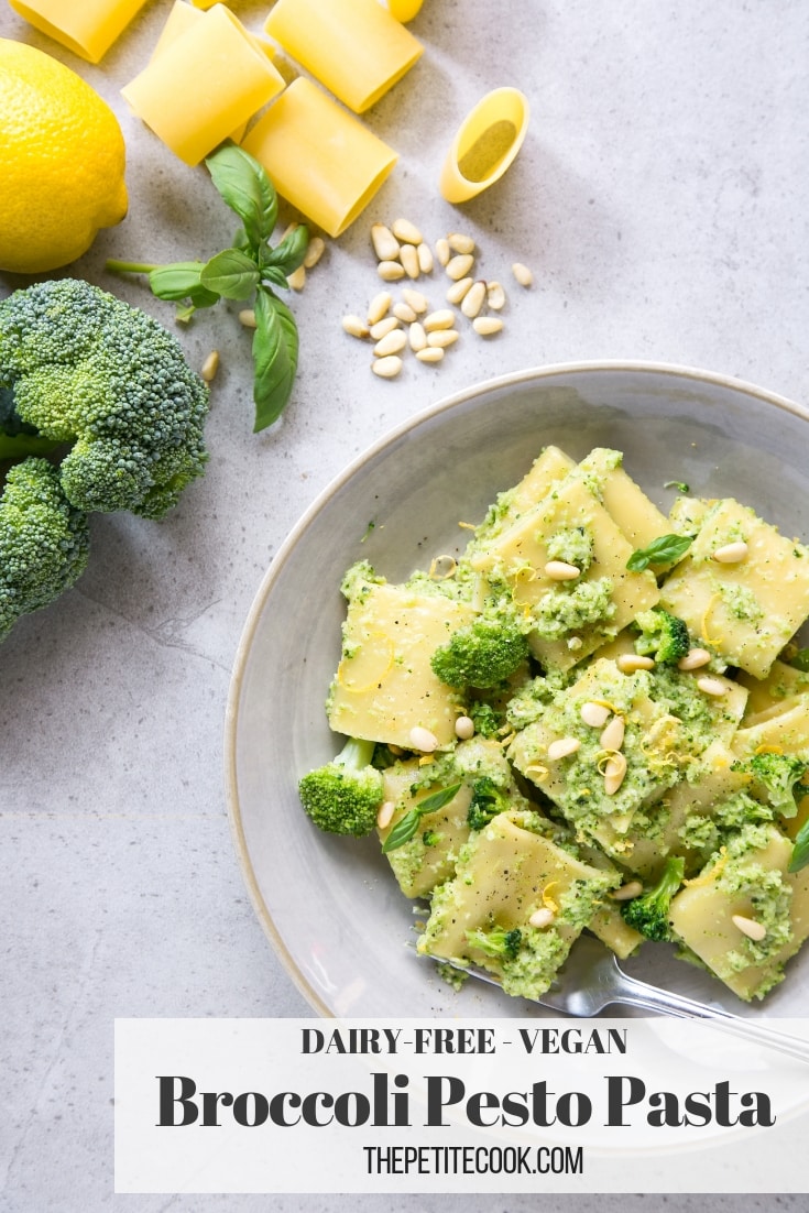 Broccoli Pesto Pasta {Vegan} The Petite Cook