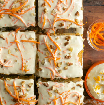 easy carrot cake with mascarpone cheese frosting.