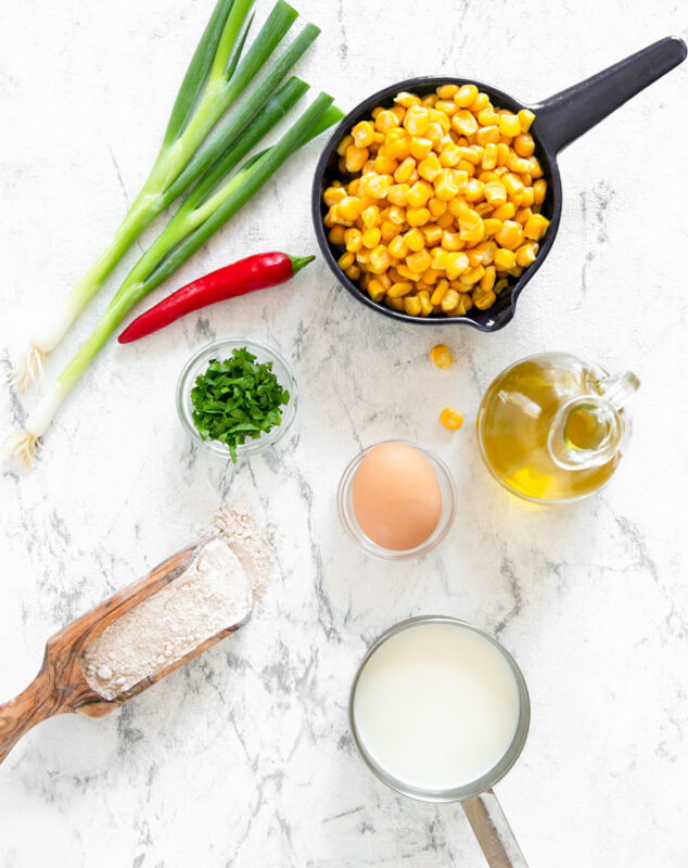 Easy Sweetcorn Fritters with Yogurt dip The Petite Cook™